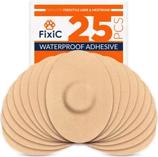 Fixic Freestyle Adhesive Patches 25 PCS – Good for Libre 1, 2, 3 & plus – G7 & S