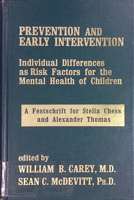 Prevention And Early Intervention: Individual Differences as Risk Factors for th