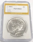 1921 PEACE "BU/MS HIGH GRADE"🔥"HIGH RELIEF" /CHECK OUT PEACE, HAIR, FEATHERS✅