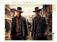 Calvendo Puzzle Two Gunslingers In The Wild West | 1000 Pieces, Finished Size 25