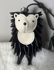NWT Kate Spade Critters Stevie Hedgehog Bag Charm Black Multi