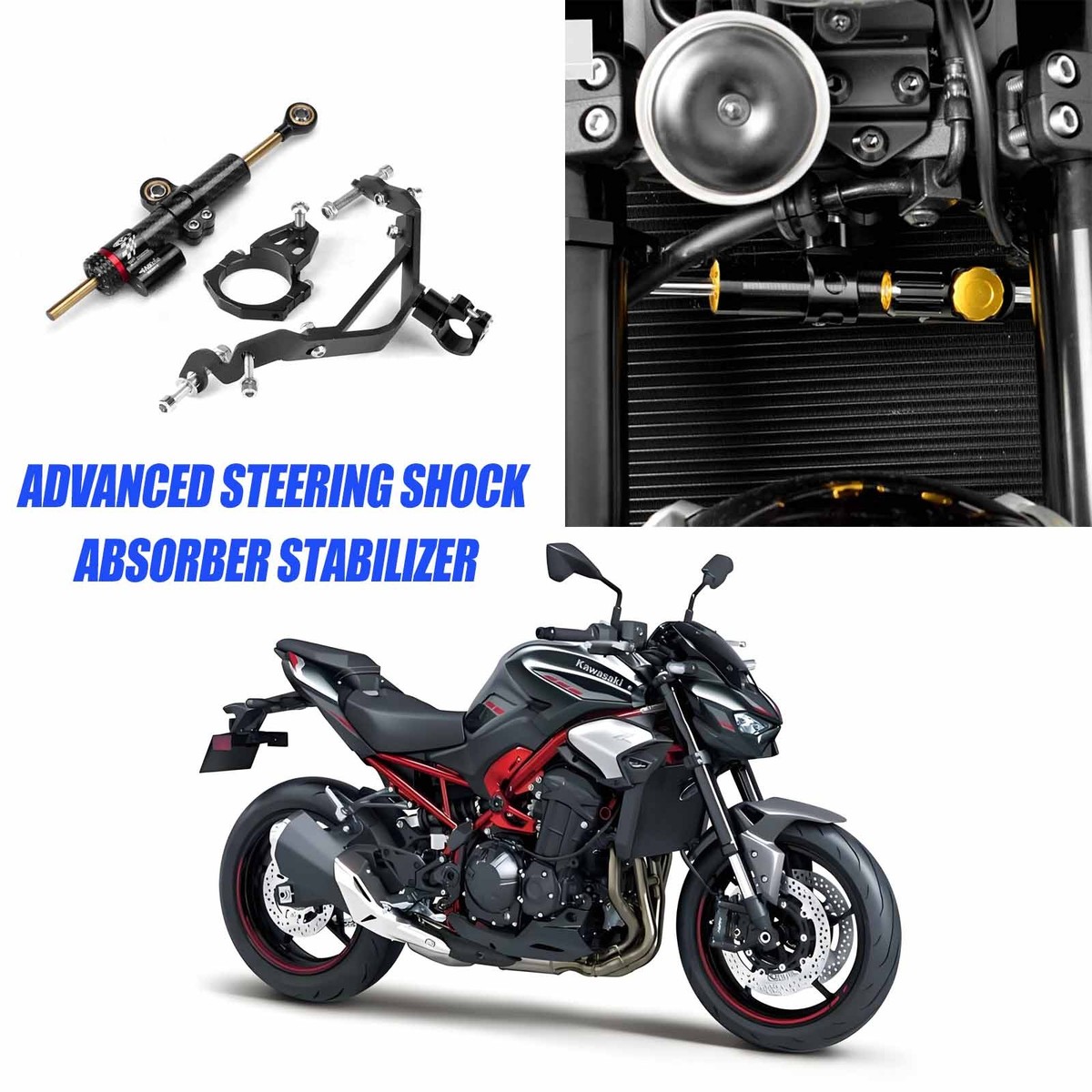 (Z900RS) ACTIVE PERFORMANCE DAMPER® Kit For Kawasaki Z900RS 2018-2024 Z 900 RS Steering Damper