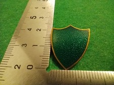 Small Vintage Plain Green Enamel School Shield Badge (A5)