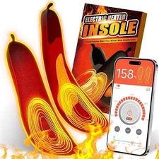 Heated Insoles with APP Control,  5000mAh Rechargeable Foot Warmers  -Adjustable