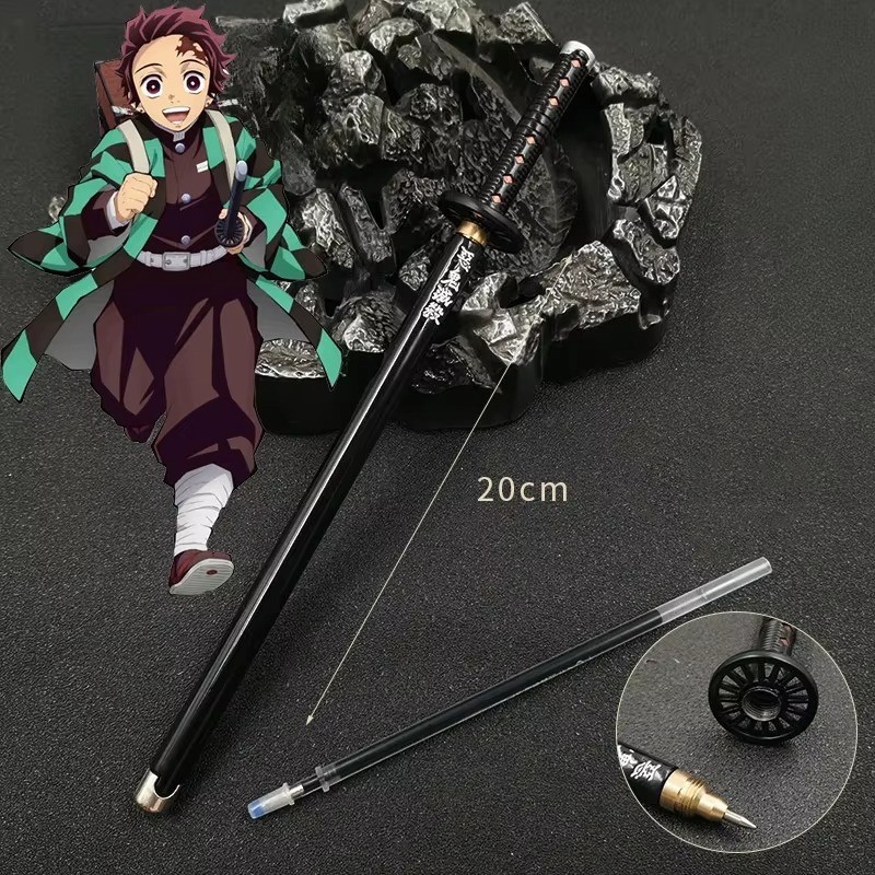 3 pc Ballpoint Pen Demon Slayer Anime Set Christmas Stocking with Stand