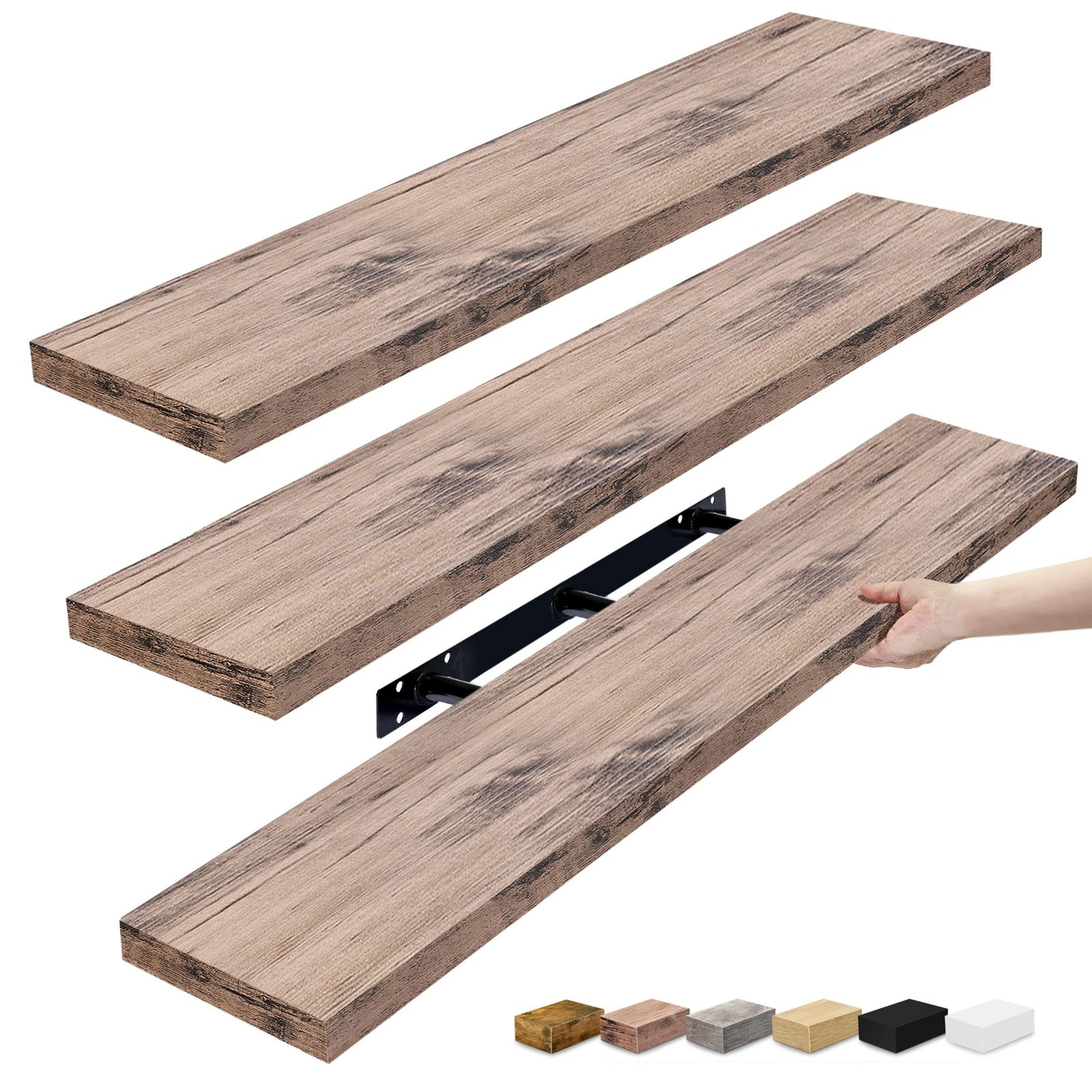 Sorbus Extra Long Floating Shelves 2 and 3 Pack, Wall Mounted Decorative Shelves