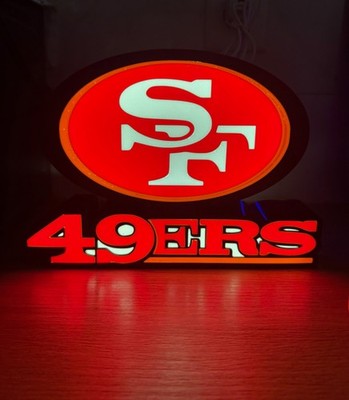 Custom San Francisco 49ers LED Light   Team Logo Display   Football Fan Decor