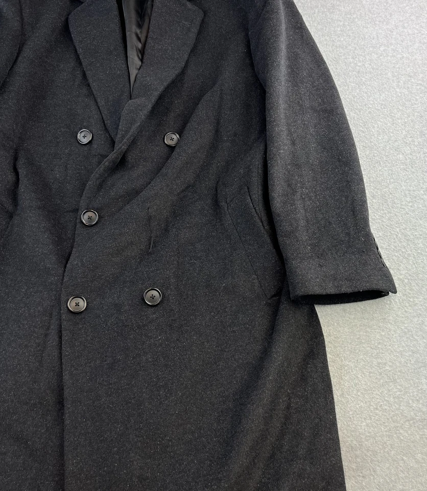 Abrigo Nautica Para Hombre 46L Mezcla Lana Doble Pecho Largo Vestido Abrigo Adulto Foto 2 de 4