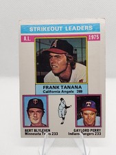 1976 Topps - League Leaders Bert Blyleven, Gaylord Perry, Frank Tanana #204
