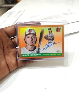 2025 Topps Chrome Platinum Autographs Gunnar Henderson Orioles Auto CPA-GH 19/25