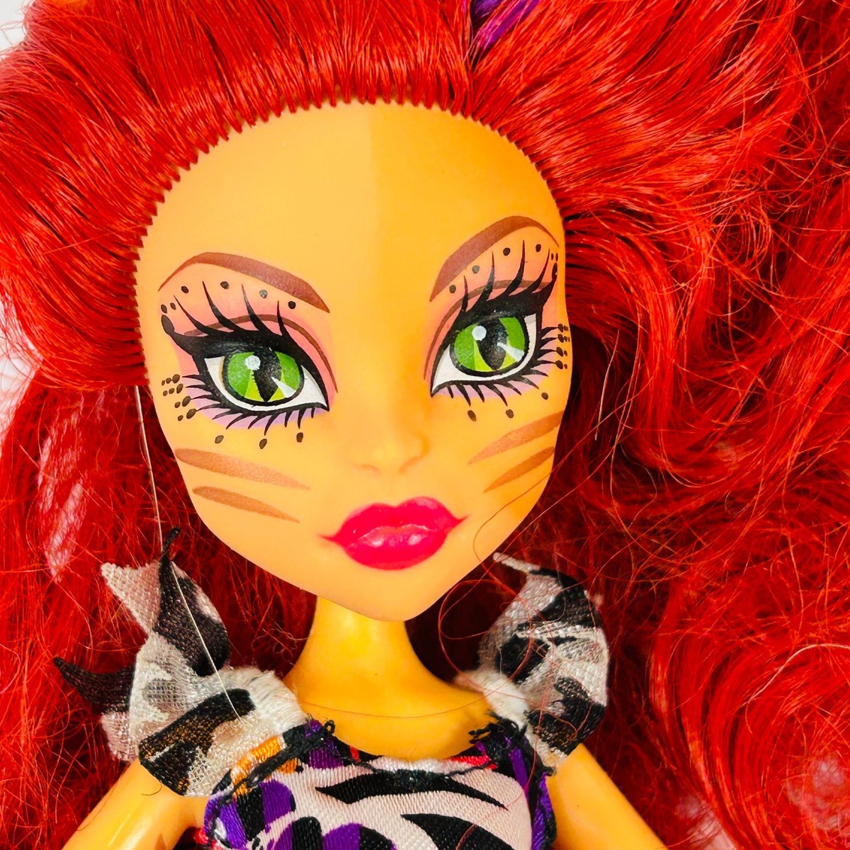 Monster High G1 Toralei Stripe Doll Orange Werecat Red Hair Tiger