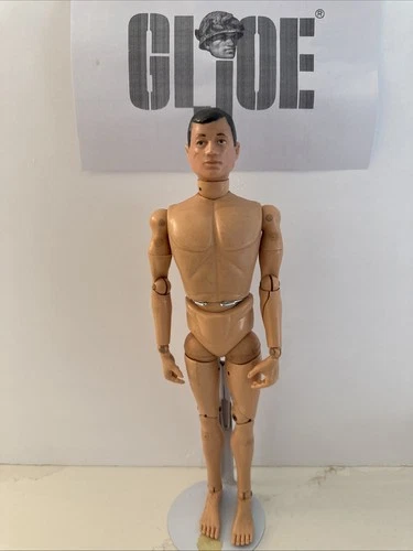 Vintage 1964 GI Joe Action Soldier Marine Registered Patent Pending Black Hair
