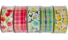 Members Mark Ribbon - 8 Different Patterns - Wired Edges - Spring/Summer Prints