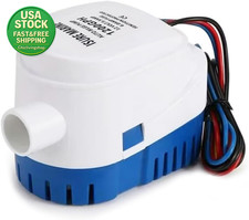12V Automatic Submersible Boat Bilge Pump 1200GPH Built-In Float Switch