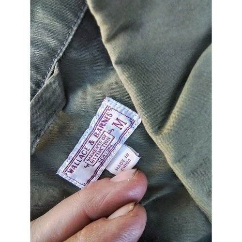 Wallace & Barnes Mens Olive Green Military Field Jacket Medium Utility Coat image 3