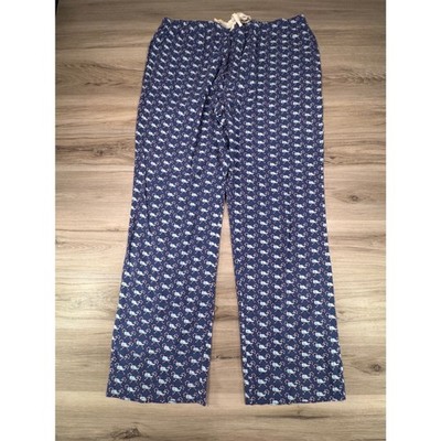 Vineyard Vines Mens XXL Blue Candy Cane Whale Pajama Pants Holiday Flannel