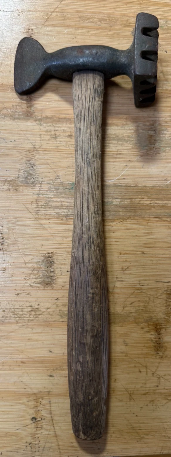 Vintage Cast Iron Meat Tenderizer Hammer Vintage Primitive Kitchen Tool Utensil