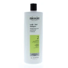 Nioxin System 2 Cleanser Shampoo, Fine Hair 33.8 Oz/1 Liter