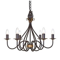 Kronleuchter HäNgeleuchte Esszimmerleuchte 6 Flammig D 64,5 Cm Deckenlampe