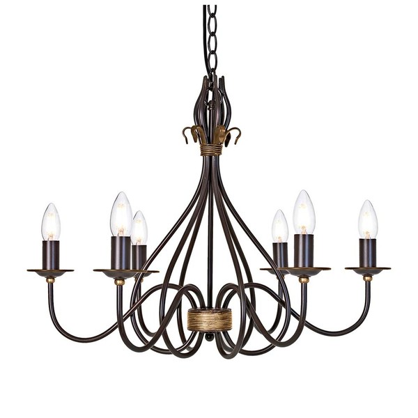 Kronleuchter HäNgeleuchte Esszimmerleuchte 6 Flammig D 64,5 Cm Deckenlampe-image