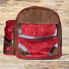 Picnic At Ascot Original Picnic Backpack Set for 2 New Suede Insulated