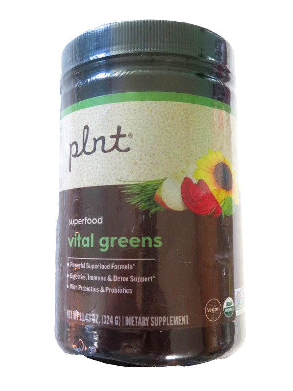 Plnt By Vitamin Shoppe Superfood Vital Greens 11.43 Oz Immune Digest Detox NEW