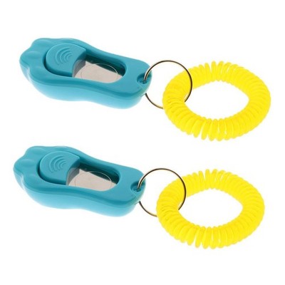 2 Stücke Big Button Hund Cat Training Clicker, Clickers Mit Handgelenkbänder