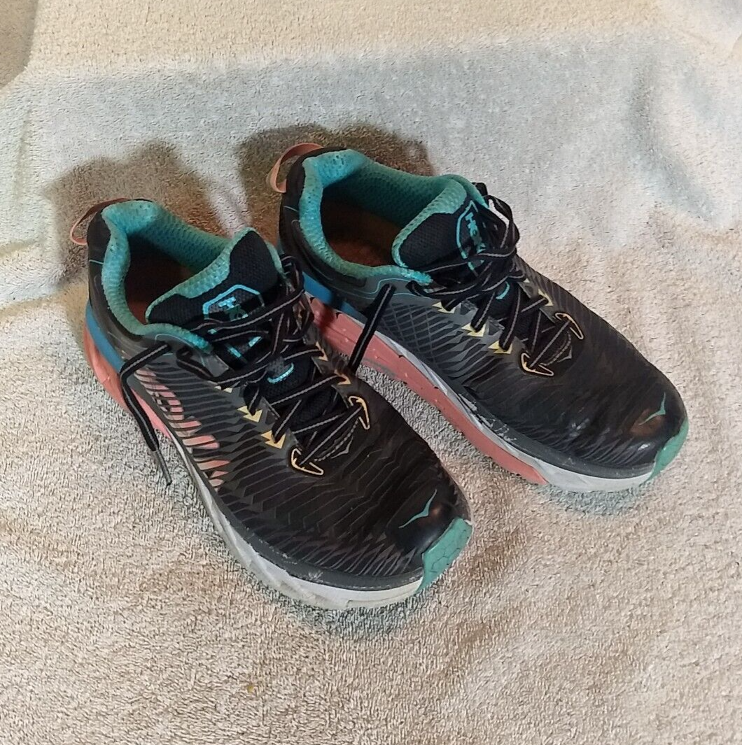 Hoka One One Womens Arahi Black/Teal Running Shoes, Size: #JJ20+2