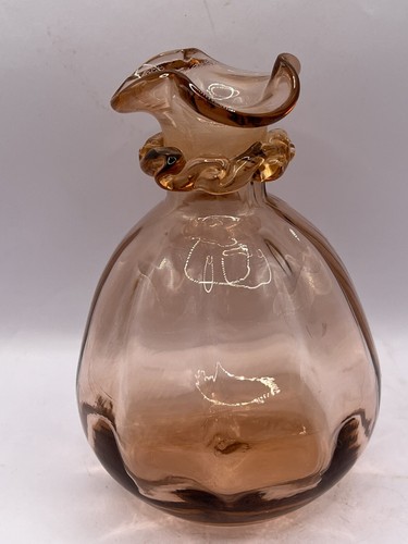 Vintage BLENKO RAINBOW Hand Blown Pink Glass Decanter Genie Bottle 12” MCM - Picture 8 of 13