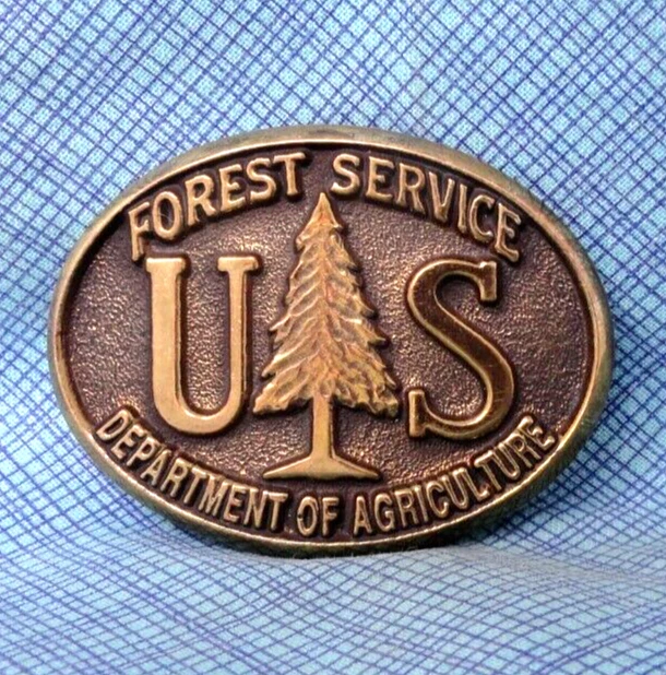 Платье Лесной службы США с пряжкой на ремне Министерство сельского хозяйства США # Brnz винтажное 80-е Western Heritage .QRT889 - Изображение 2 из 4