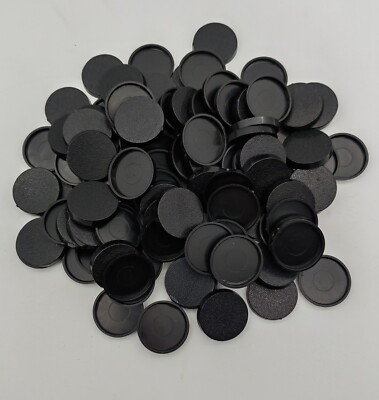 Lot Of 100 20mm Round Bases Used For D&D Tiny Base Miniature Wargame Tabletop