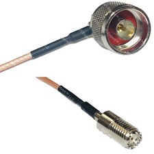 RG316 N MALE ANGLE to MINI UHF FEMALE RF Cable Rapid-SHIP LOT