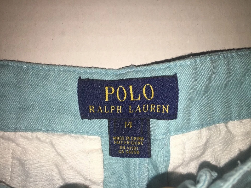 Preowned- Ralph Lauren Girls Chino Shorts Size 14 - Image 3 of 4