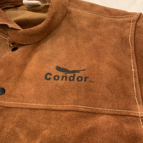 New- Condor 2Ag83 Welding Jacket, Brown, Leather, Xl - Picture 3 of 12