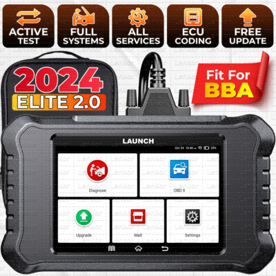 2024 Launch Creader Elite 2.0 Coding Scanner Tool For Benz/BMW/Audi Active Test