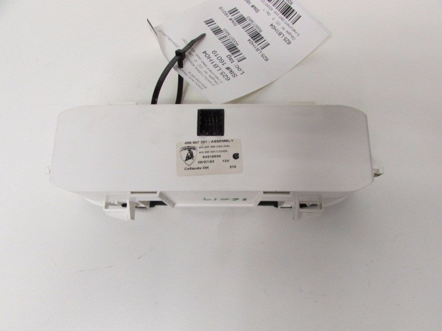 Lamborghini Gallardo, Oil PSI, Oil Temp, Battery Gauge, Used, P/N 400857251