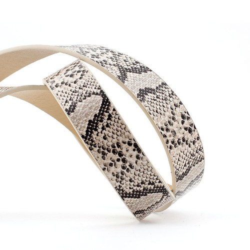 New Snake Print Vintage Skinny Belt – Spring/Summer Versatile for Jeans & Dresse - Picture 4 of 12