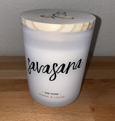 DW Home Savasana Hinoki & Cedar 15.7oz Candle New!