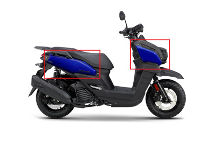 Yamaha Genuine Front and Rear Side Covers for Yamaha Zuma 125 22 24 - Blue