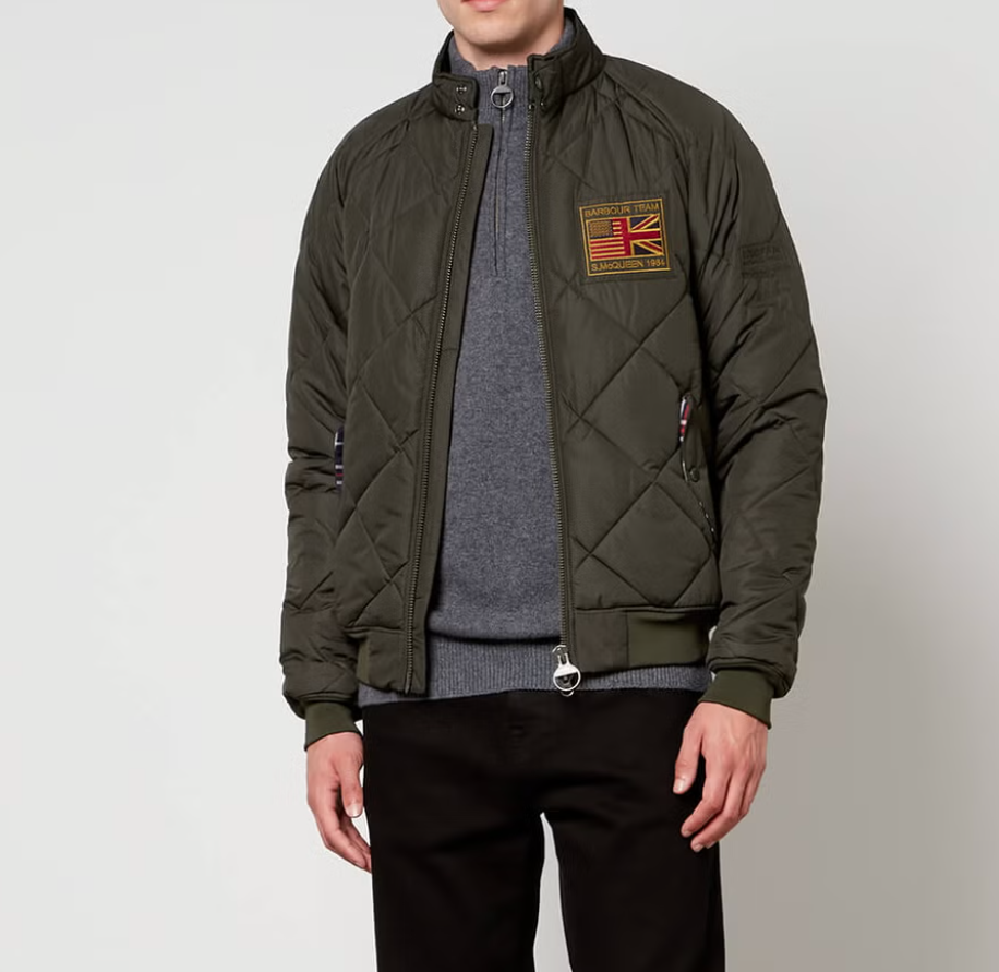 Sage ~ Barbour X Steve McQueen Merchant Bomber Quilted Sage ~ Barbour X Steve McQueen Merchant Bomber Quilted