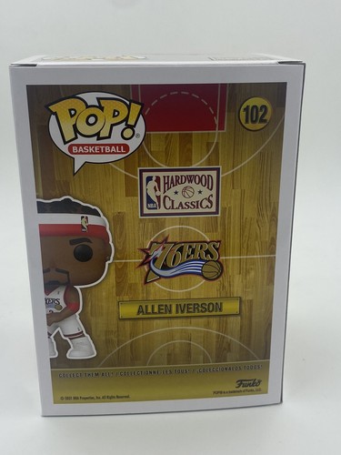 Allen Iverson HOF Signed Auto Funko Pop! #102 Philadelphia 76ers 7BAP /185 - Picture 3 of 5