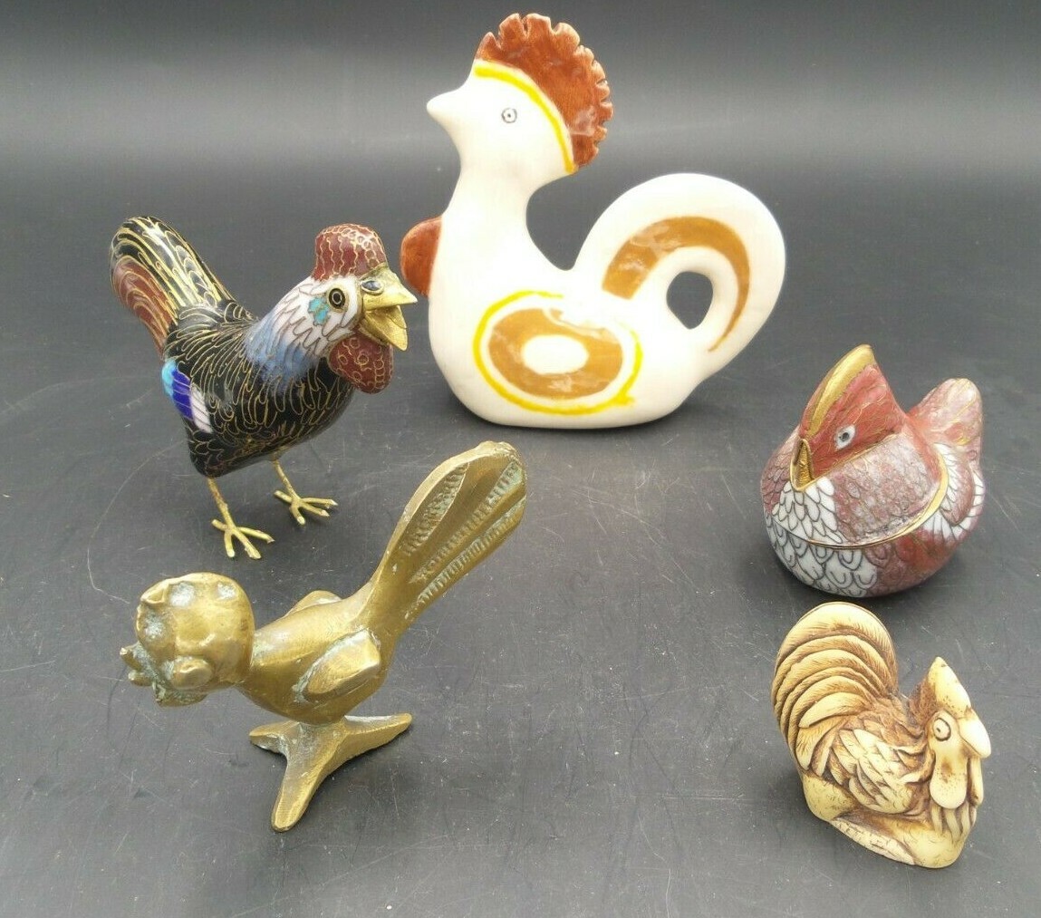 Lot de 4 poules en céramique 7x7x11 cm | Leroy Merlin