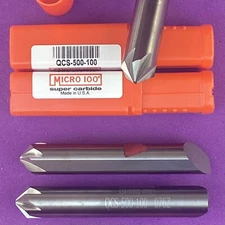 MICRO 100 QCS-500-100  Carbide Quick Change 100° Countersink/Chamfer 🎯Machinist