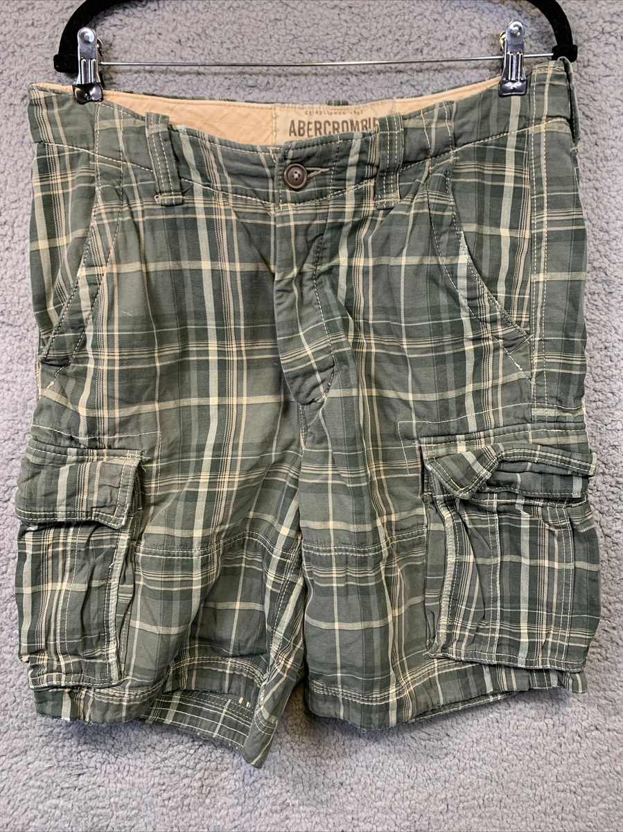 Men's plaid shop cargo shorts