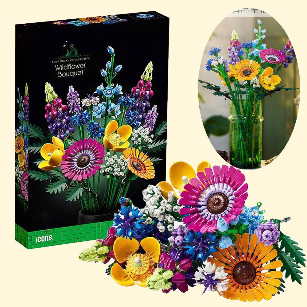 Wildflower Bouquet Set, Artificial Flowers with Poppies 10030 Icons *-*