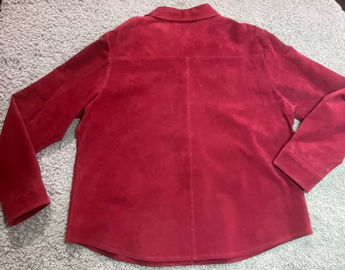 Pendleton Vintage Suede Leather Button Up Jacket Shirt Rusty Red Women's XLarge - Picture 12 of 12