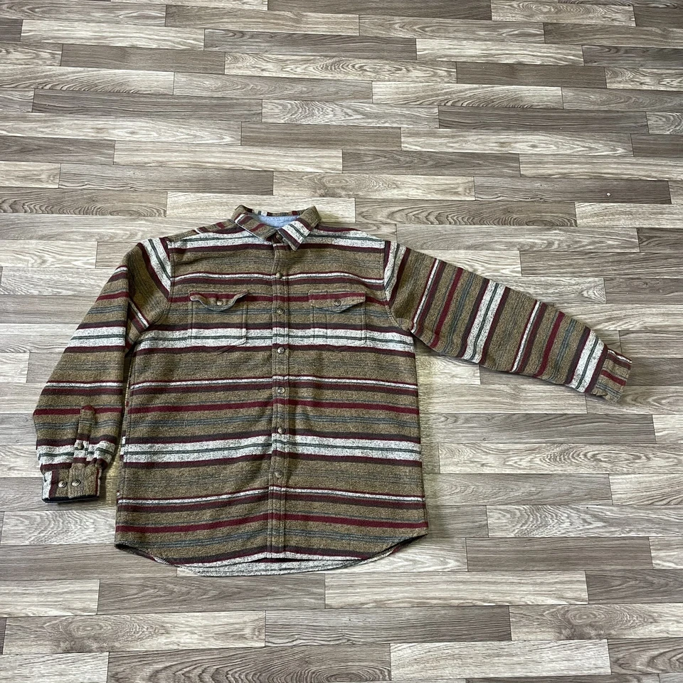 C.E Schmidt Workwear Men’s XL Long Sleeve Aztec Western Flannel Shirt Wool Blend - Image 4 of 4