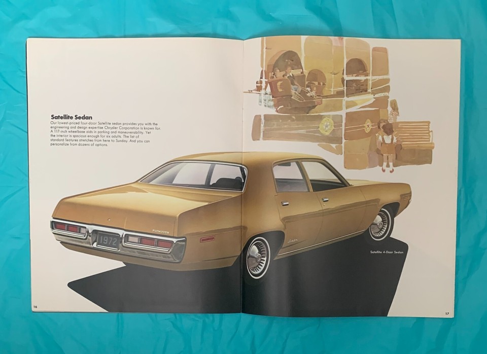 1972 Plymouth "SATELLITE" Original Car Dealer Sales Brochure