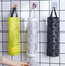 1pc Plastic Bag Dispenser, Wall Hanging Grocery Bag Holder Garbage Bag Organizer