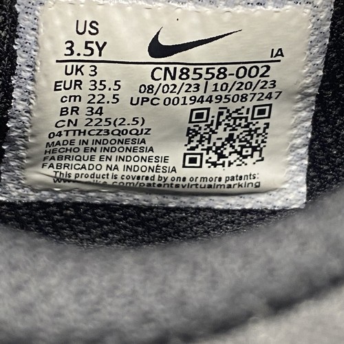 Nike MD Valiant schwarz Wildleder weiß Turnschuhe Größe UK 3 Damen Fitnessstudio niedrig Yoga - Bild 8 von 8